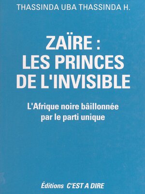 cover image of Zaïre, les princes de l'invisible